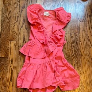 Hello Molly Wild Fable Pink Ruffle mini Dress size 2
